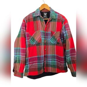 Grit Iron Colorful Plaid Men's Jacket Size Lg